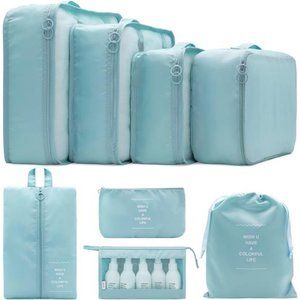 8 Set Packing Cubes Clothes Storage Bag Luggage Packing Organizers for Travel